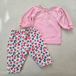 Vintage Bundle Floral Pants & Shirt 3-6 months